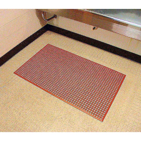 Durable Corp 3' X 5' Red Anti-Fatigue Mat 418S35RD